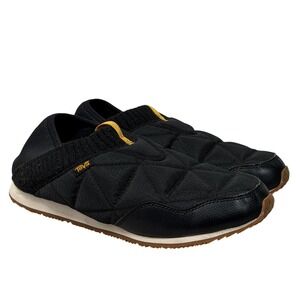 Teva Womens 9 Ember Moc Black Quilted Slip On Slipper Sneaker Shoes